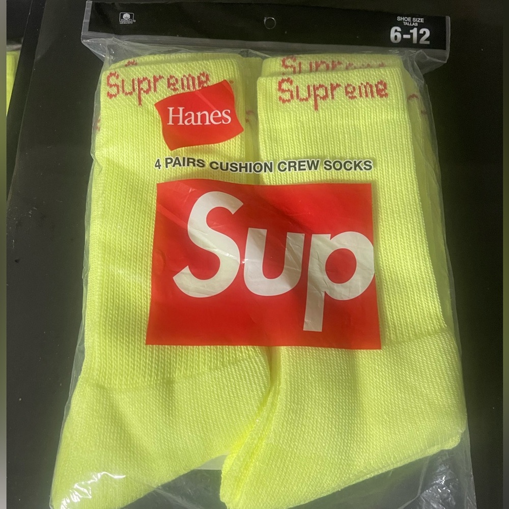 Supreme Hanes socks.